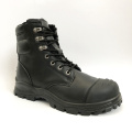 High Quality New Style Black Action Leather Safety Work Shoes High Ankle Steel Toe Anti Static Safety Shoes